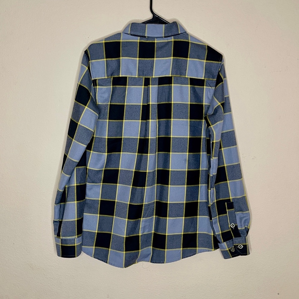 Dixxon Flannel Company The Bolt Gray Black Yellow Plaid Women’s Button Up Shirt - Picture 3 of 6